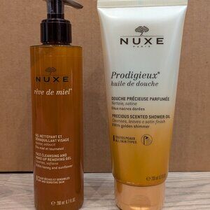 NUXE Reve de Miel Face Cleansing Gel + Prodigieux Shower Oil 200ml Set NEW
